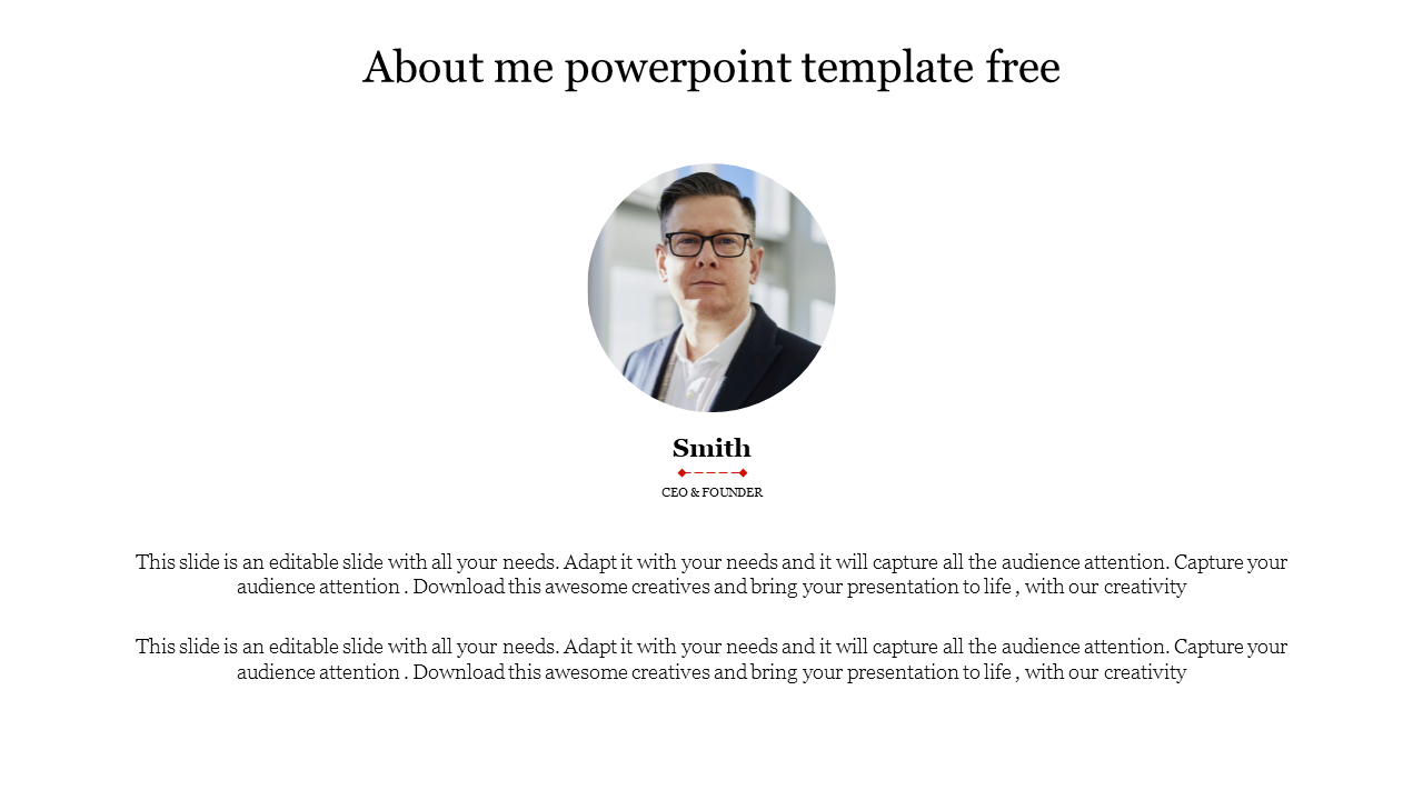 about me powerpoint template free